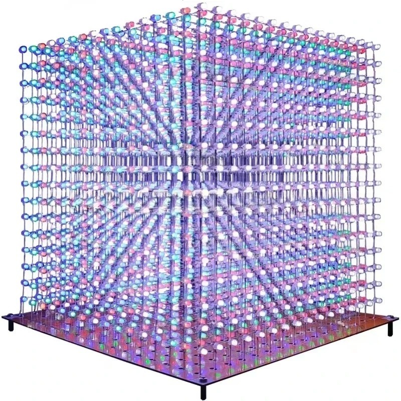 Diy Electronic - 3 Kit Cubo Luminoso D16mini 16x16x16,