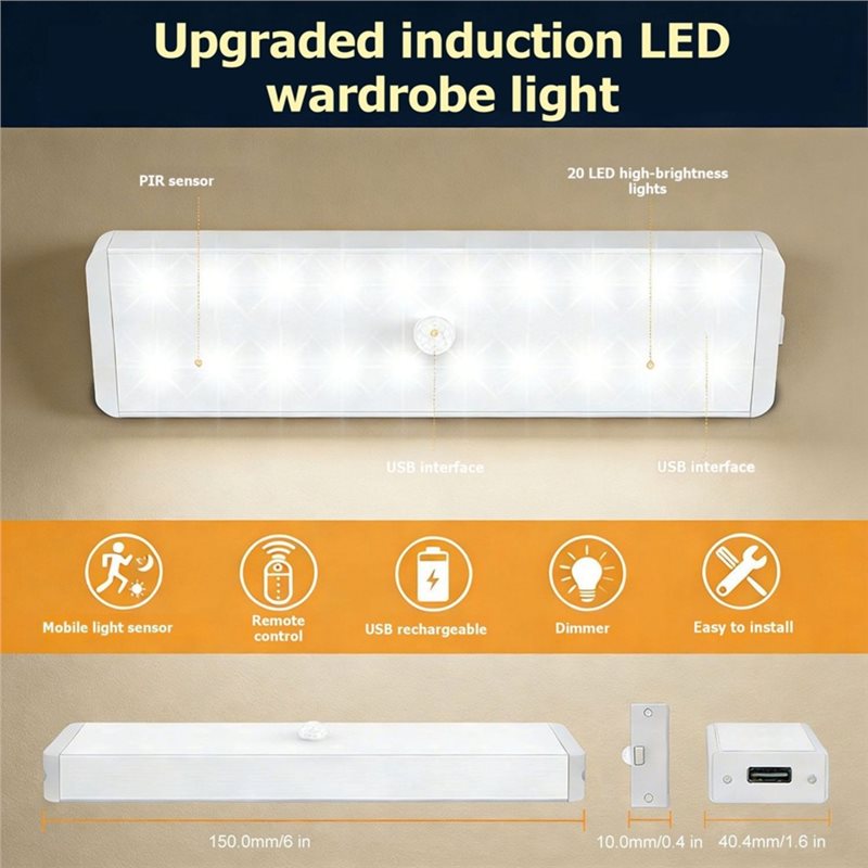 Luce per Armadio ABDJ-LED con  - Ldr Light Sensor recensione e prezzo