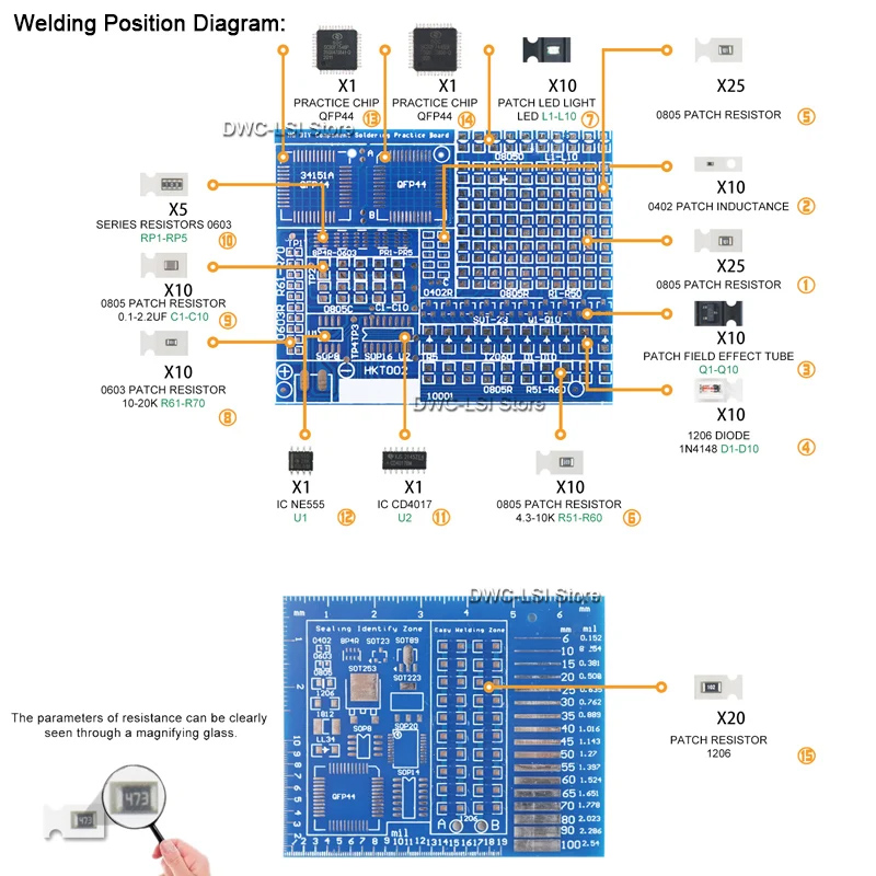 Componenti SMD/SMT Scheda prat - Diy Electronics Kits For Kids recensione e prezzo