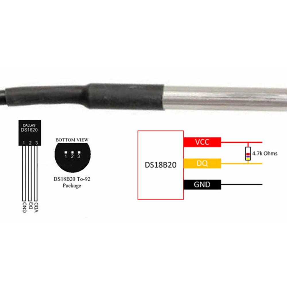 1PCS Impermeabile DS18B20 filo - Ds18B20 Temperature Sensor recensione e prezzo