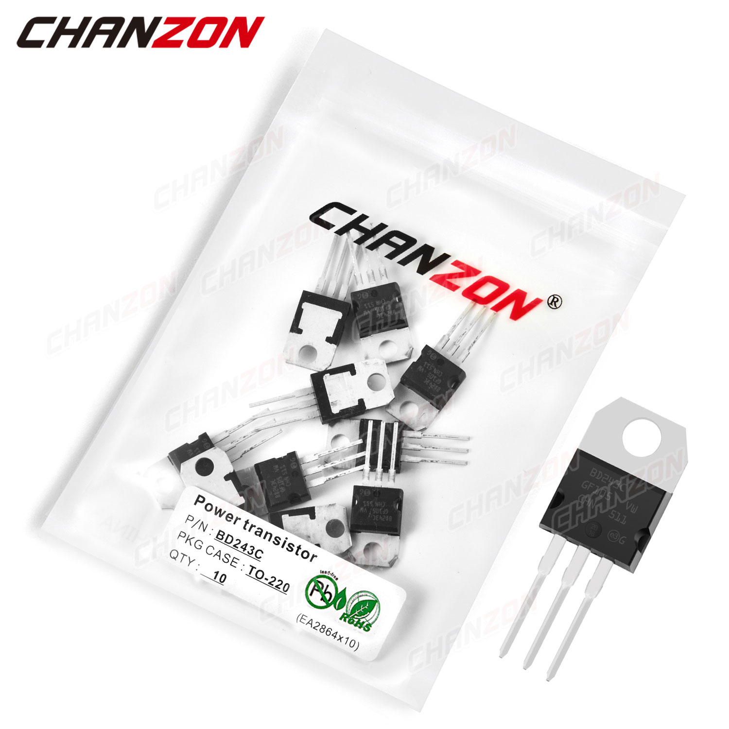 10 pz BD243C TO-220 BD243 Tran - Diy Electronics For Sale recensione e prezzo